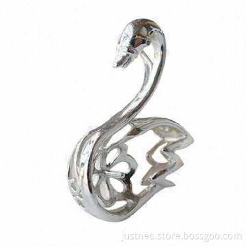 solid 925 sterling silver swan pendant setting